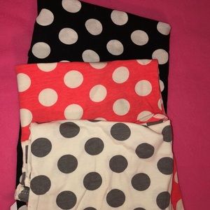 Polka dot tanks; junior fit